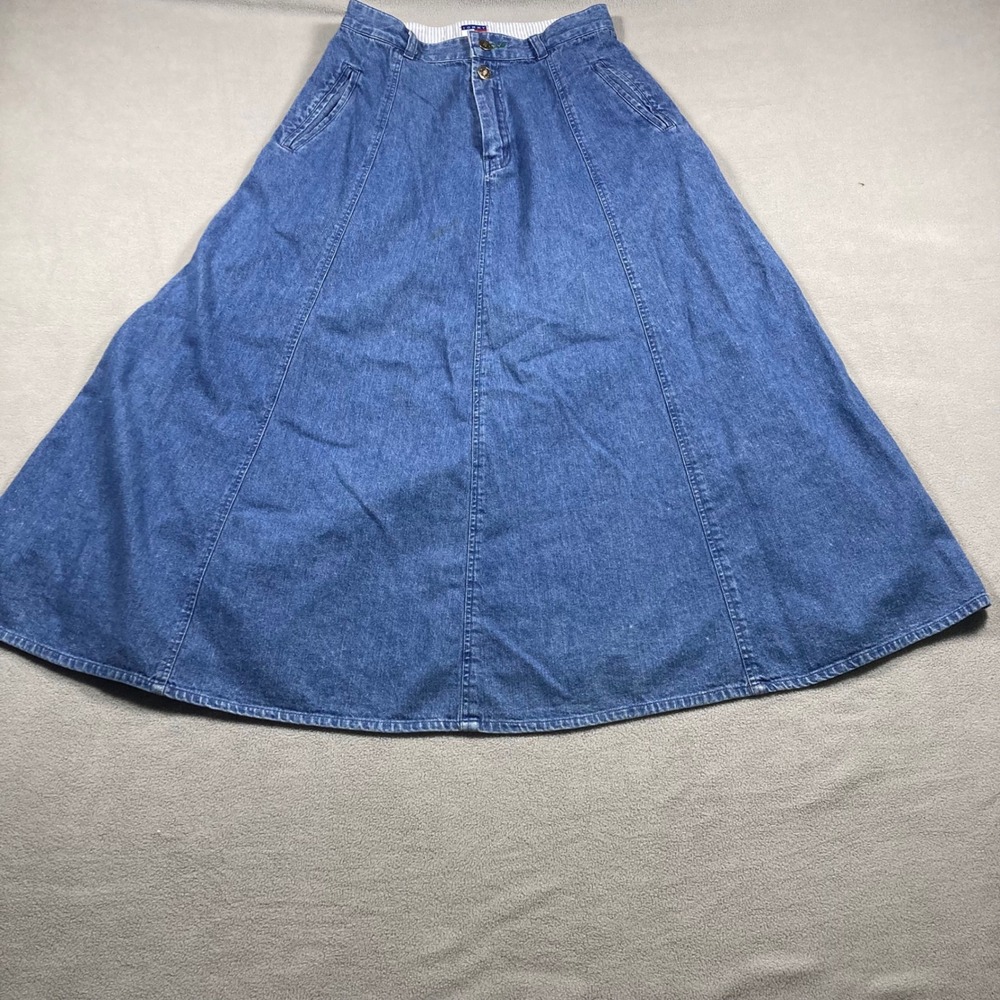 Tommy Hilfiger Skirt Womens 10 Blue A-Line High Rise Vintage
